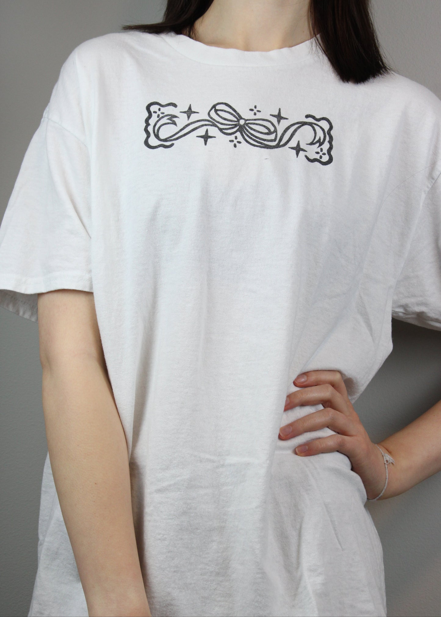 Bow Block-Printed T-Shirt