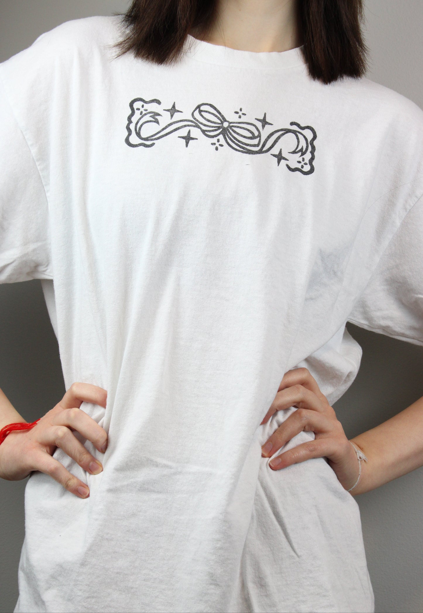 Bow Block-Printed T-Shirt