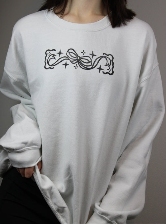 Bow Block-Printed Sweatshirt