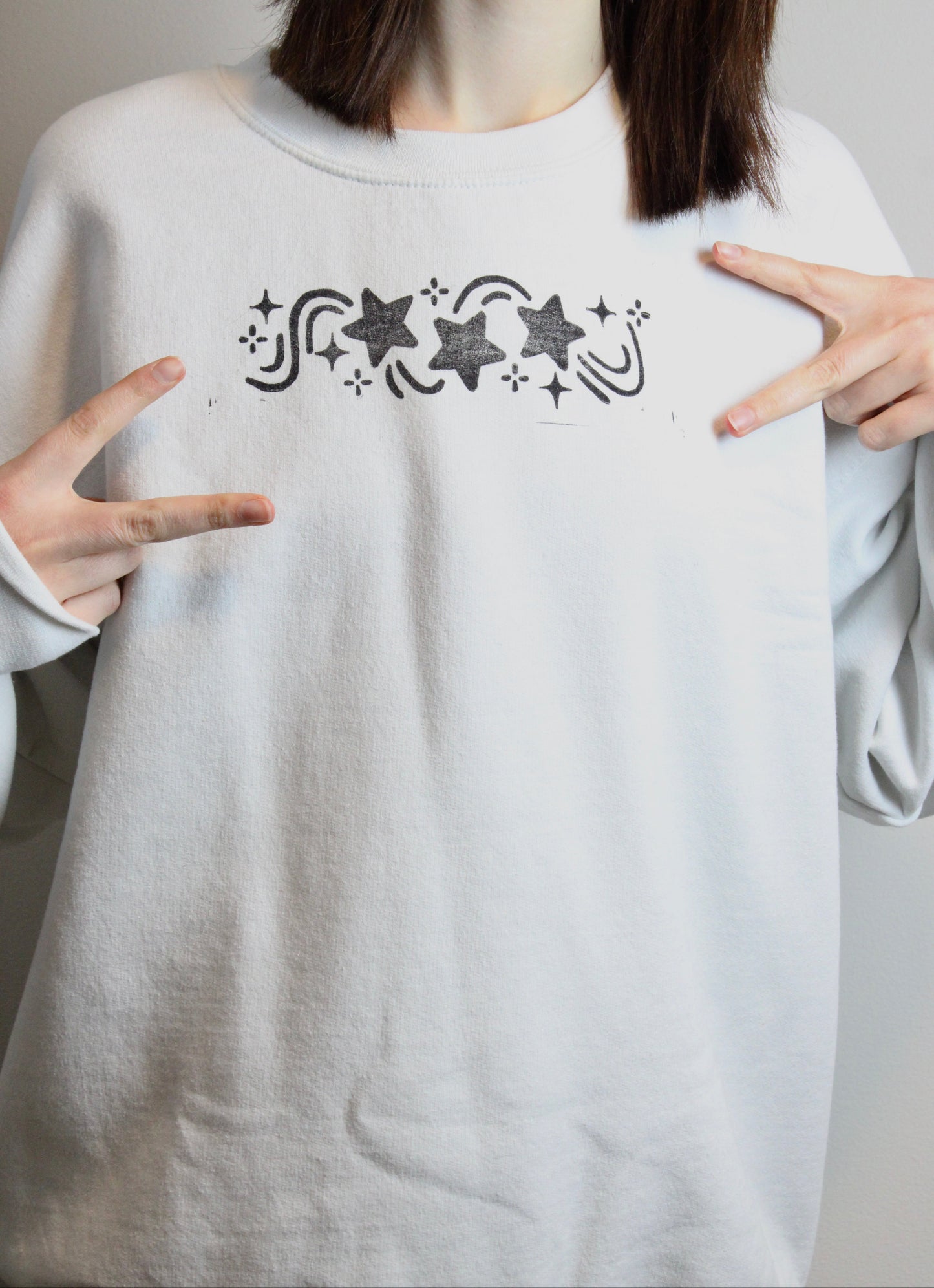 Star Block-Printed Sweatshirt